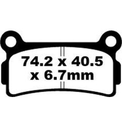 FA EBC serie pastillas de freno orgánicas para BETA EVO 125, EVO 250, EVO 300 SS, ZERO 260 de 1992 a 2022