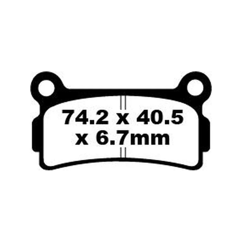 FA EBC series organic brake pads for BETA EVO 125, EVO 250, EVO 300 SS, ZERO 260 from 1992 to 2022