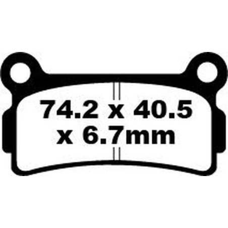 FA EBC series organic brake pads for BETA EVO 125, EVO 250, EVO 300 SS, ZERO 260 from 1992 to 2022