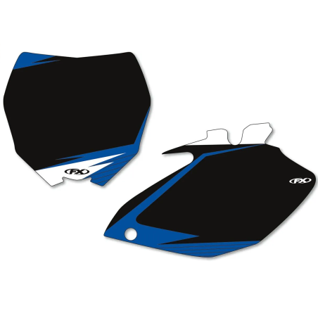 Vorgestanztes Set mit grafischen Nummernschildern „ FACTORY EFFEX “ für YAMAHA YZ 250, 250 FX, YZ 450, 450 FX der Modelljahre 20