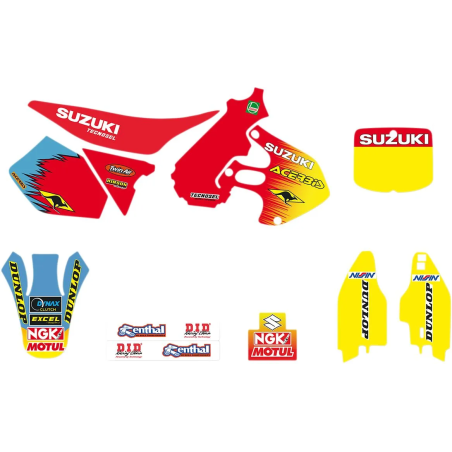 TECNOSEL deco kit for SUZUKI RM 125, RM 250 from 1999 to 2000