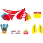 Kit de decoración TECNOSEL para SUZUKI RM 125, RM 250 de 1999 a 2000