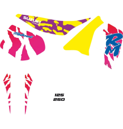 TECNOSEL deco kit for SUZUKI RM 125, RM 250 from 1989 to 1992