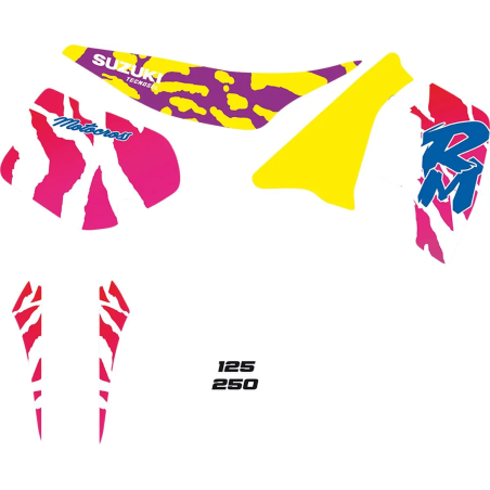 Kit déco TECNOSEL pour SUZUKI RM 125, RM 250 de 1989 à 1992