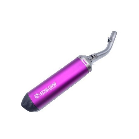 Exhaust silencer SCALVINI carbon blue/purple for BETA RR RACING 125 from 2019 to 2024