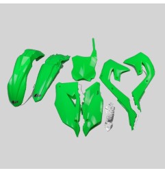 Complete UFO plastic kit black/ neon green/gold/green for KAWASAKI KX 250, 450 from 2019 to 2024