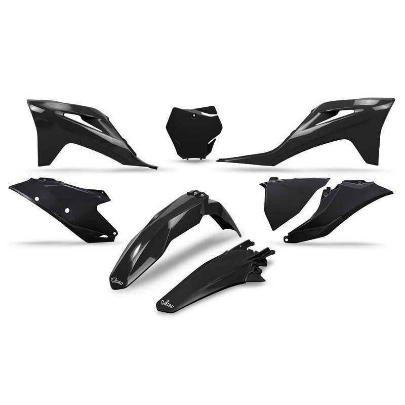 Kompletter Kunststoffsatz „ UFO “ in Schwarz/Original/Weiß/Rot für GAS GAS EC, EX, MC 125, 250, 300, 350, 450 der Modelljahre 20