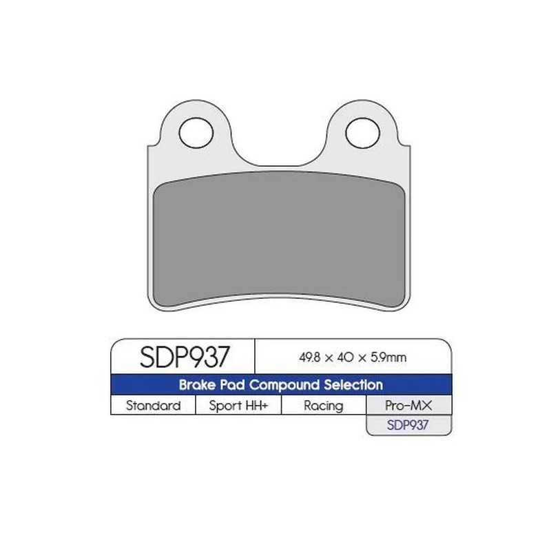 Pastillas de freno de alto rendimiento SDP Pro MX DP BRAKES para BETA, GAS GAS, SCORPA, SHERCO, TRS de 2001 a 2024