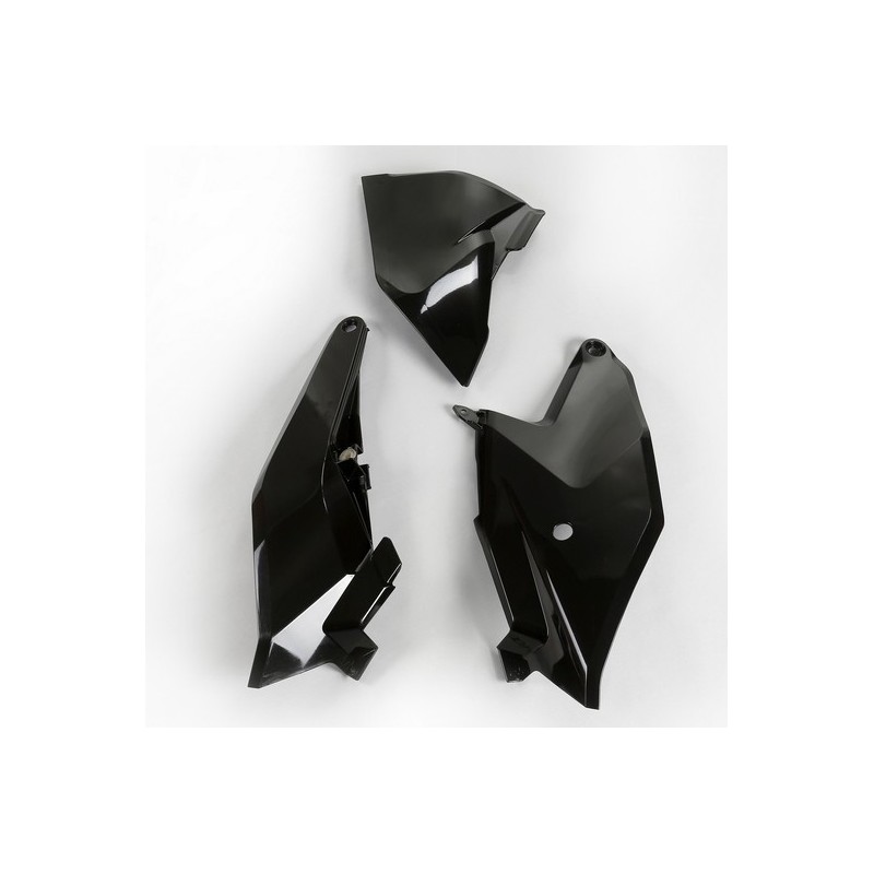 Placas de matrícula laterales UFO negro/blanco para KTM SX 85 de 2018 a 2024