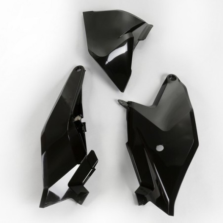 Placas de matrícula laterales UFO negro/blanco para KTM SX 85 de 2018 a 2024