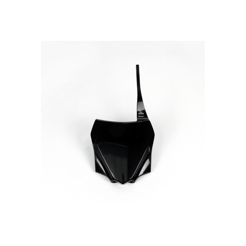 Front number plate UFO black/white/green for KAWASAKI KX 85 from 2014 to 2026