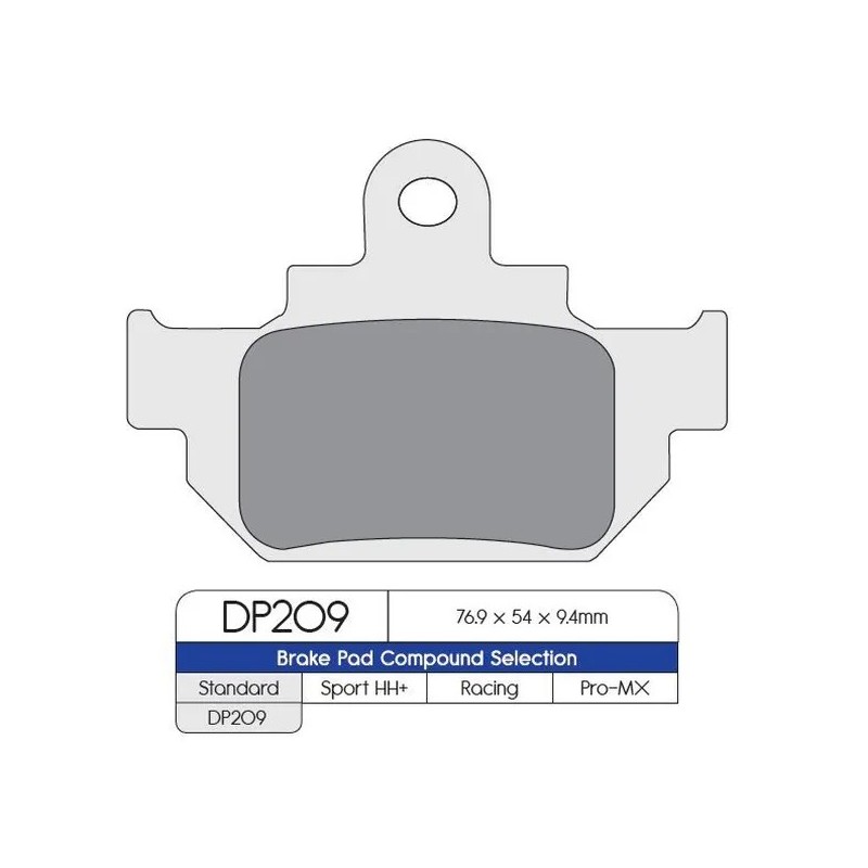 Standard DP BRAKES sintered metal brake pads for SUZUKI DR 600 from 1985 to 1989