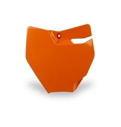 Plaque numéro frontale UFO noir/blanc/orange pour KTM SX 65 de 2016 à 2024