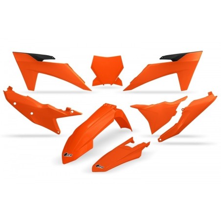 Kit completo de plástico UFO negro/naranja/blanco/naranja fluorescente para KTM SX, SXF 125, 150, 250, 300, 350, 450 de 2023 a 2