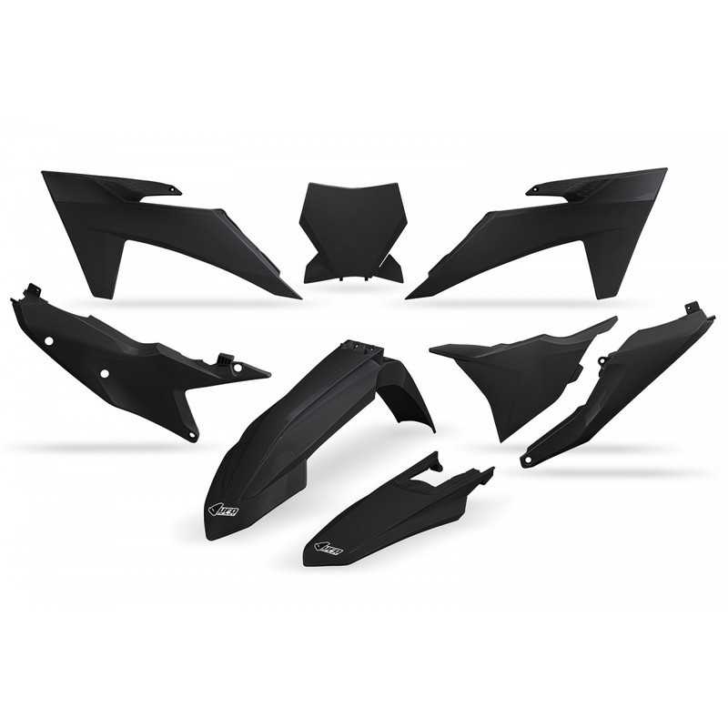 Kit completo de plástico UFO negro/naranja/blanco/naranja fluorescente para KTM SX, SXF 125, 150, 250, 300, 350, 450 de 2023 a 2