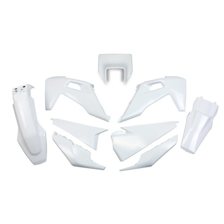 Complete UFO white plastic kit for HUSQVARNA TE, FE 150, 250, 300, 350, 450, 501 from 2020 to 2023
