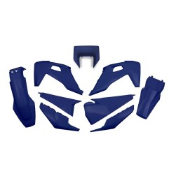 Kit plastiques complet UFO noir/bleu/jaune fluo/origine pour HUSQVARNA TE, FE 150, 250, 300, 350, 450, 501 de 2020 à 2023