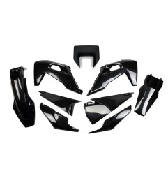 Complete plastic kit UFO black/blue/fluorescent yellow/original for HUSQVARNA TE, FE 150, 250, 300, 350, 450, 501 from 2020 to 2