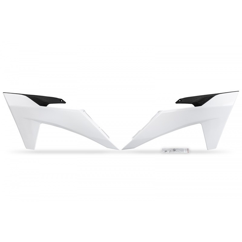 Ouïes de radiateur UFO noir/blanc pour KTM SX, SXF, EXC, EXCF 125, 150, 250, 300, 350, 450, 500 de 2023 à 2025
