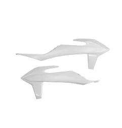 UFO -Kühlerlamellen in Weiß für KTM SX, SXF, XC, XCF, EXC, EXCF 125, 150, 250, 300, 350, 450, 500 der Modelljahre 2018 bis 2023