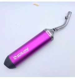 Silenciador de escape SCALVINI de carbono violeta para BETA RX RACING 250, 300 de 2013 a 2019