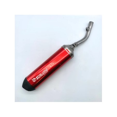 Silencioso de escape carbono rojo SCALVINI para BETA RX RACING 250, 300 de 2020 a 2024