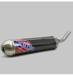 Silenciador de escape de carbono/acero inoxidable SCALVINI para APRILIA MX 125 de 2003 a 2008