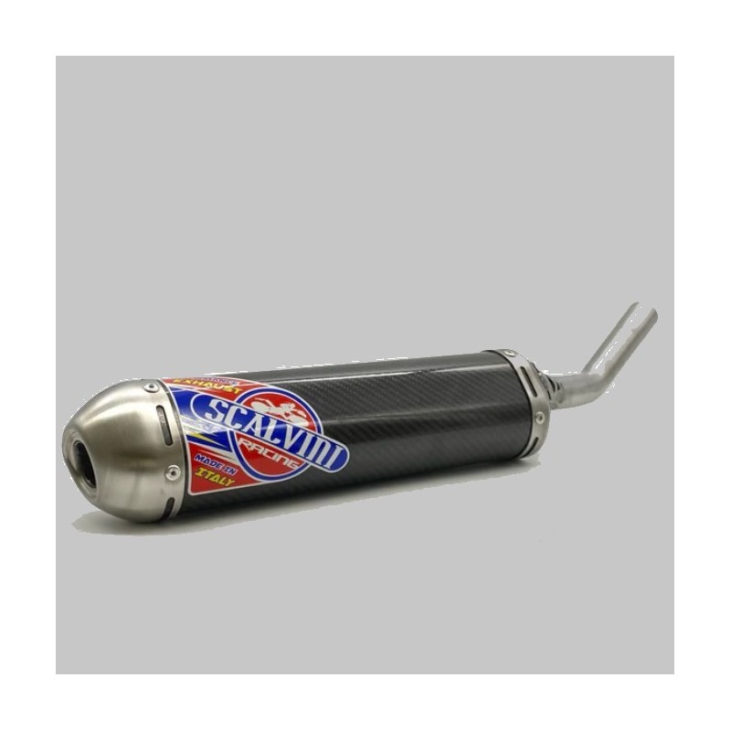 Silenciador de escape de carbono/acero inoxidable SCALVINI para APRILIA MX 125 de 2003 a 2008