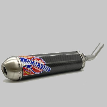 Silencieux d'échappement carbone/inox SCALVINI pour APRILIA MX 125 de 2003 à 2008