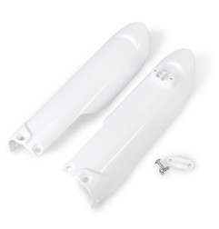 UFO fork protectors black/white/fluorescent yellow for HUSQVARNA TC 85 from 2018 to 2026