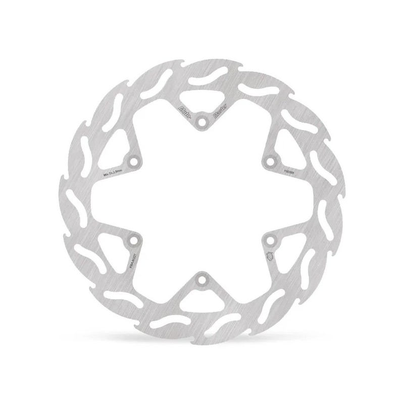 MOTO-MASTER Flame series fixed brake disc for YAMAHA DT 125, TT 350, TT 600, TW 125, WR 500, YZ 125, YZ 490 from 1984 to 2006