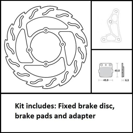 MOTO-MASTER 260 mm oversize floating disc brake kit for HONDA CR 80, CR 85, CRF 150 from 1996 to 2026