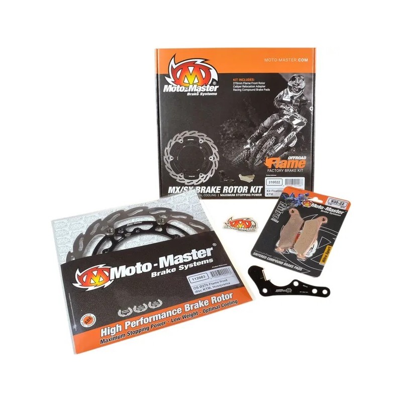 Kit frein MOTO-MASTER pour HUSQVARNA FC 250, FC 350, FC 450, FE 250, FE 350, FE 450, FE 501, FX 350, FX 450 de 2018 à 2022