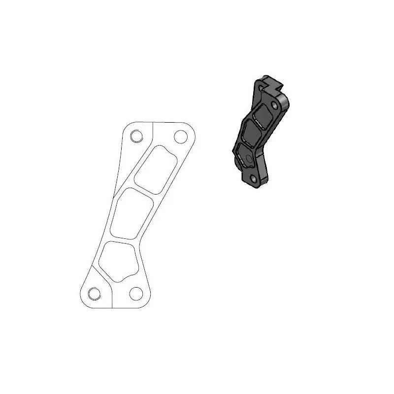 MOTO-MASTER-Supermoto-Street-Bremsscheibenadapter für YAMAHA WR 250 F und WR 450 F der Modelljahre 2016 bis 2019