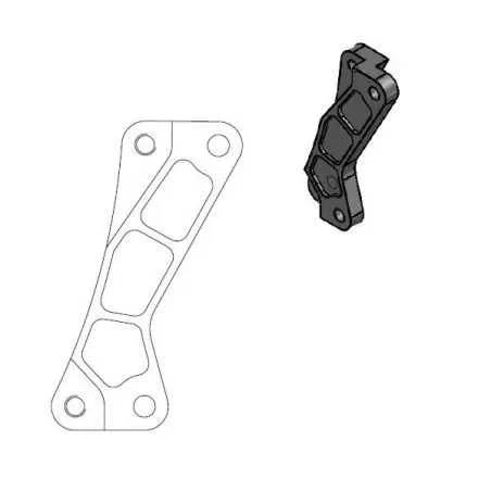 MOTO-MASTER-Supermoto-Street-Bremsscheibenadapter für YAMAHA WR 250 F und WR 450 F der Modelljahre 2016 bis 2019