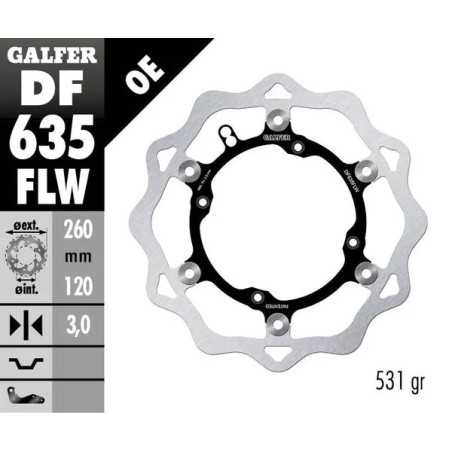 GALFER -Wave®-Bremsscheibe für BETA, HUSQVARNA, SWM RR 250, RR 350, RR 400, RR 450, RR 498, CR 125 von 1981 bis 2023