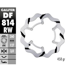 GALFER WAVE-BREMSSCHEIBE MIT RILLEN (feststehend) für BETA EVO 250, RR 250, RR 350, RR 390, RR 400, RR 430, RR 450 von 2012 bis 