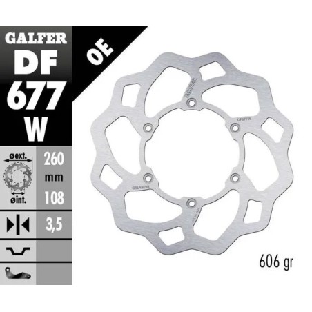 Wave® GALFER brake discs for AJP, BETA, CCM, GAS GAS, RIEJU PR4 125, PR4 200, PR5 250, SPR 250, ALP 200 from 1994 to 2026