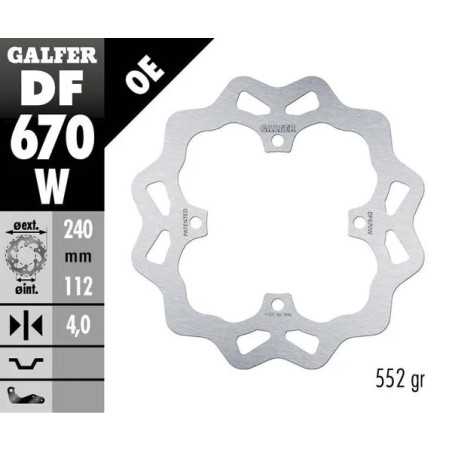 GALFER -Wave®-Bremsscheibe für BETA, HUSQVARNA, SHERCO, SWM REV-3 250, RR 250, RR 350, RR 400, RR 450 von 2000 bis 2024
