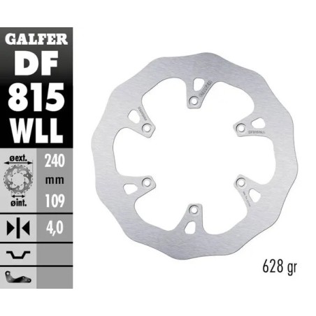 Disco de freno Wave®, GALFER RIVETED para BETA EVO 250, RR 250, RR 350, RR 390, RR 400, RR 430, RR 450, RR 480 de 2012 a 2022