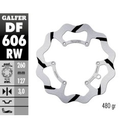 DISQUE DE FREIN FIXE WAVE RAINURÉ GALFER pour HUSABERG, HUSQVARNA, KTM FE 390, FE 450, FE 570, FS 570 de 1971 à 2024