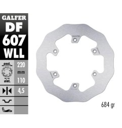 Disque de frein Wave® GALFER pour GAS GAS, HUSABERG, HUSQVARNA EC 250, EC 250 F, EC 300, EC 350 F, EC 400 de 1971 à 2024