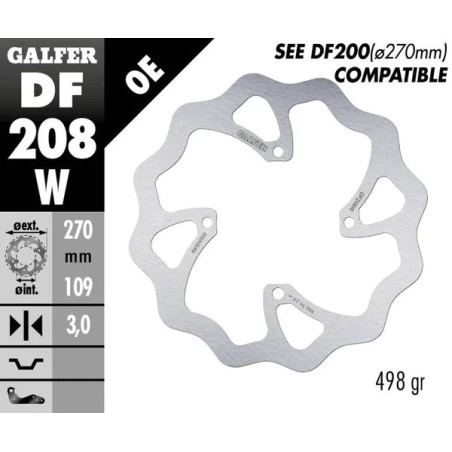 Disco de freno Wave® GALFER para KAWASAKI KX 250 F, KX 450 F de 2015 a 2026