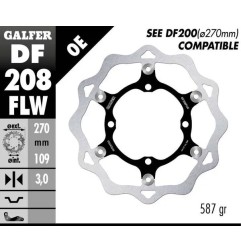 Disque de frein Wave® GALFER pour KAWASAKI KX 250 F, KX 450 F de 2015 à 2020