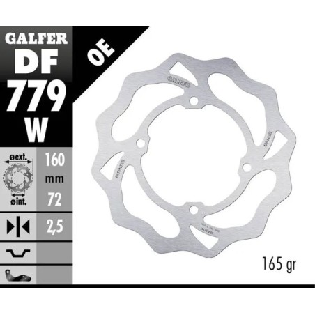 Wave® GALFER brake disc for GAS GAS, HUSQVARNA, KTM MC 50, MC-E 5, EE 5, TC 50, SX 50, SX-E 3, SX-E 5 from 2006 to 2025