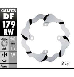 GALFER WAVE FIXED BRAKE DISC for KAWASAKI, KX 250 F, KX 450 F from 2015 to 2019