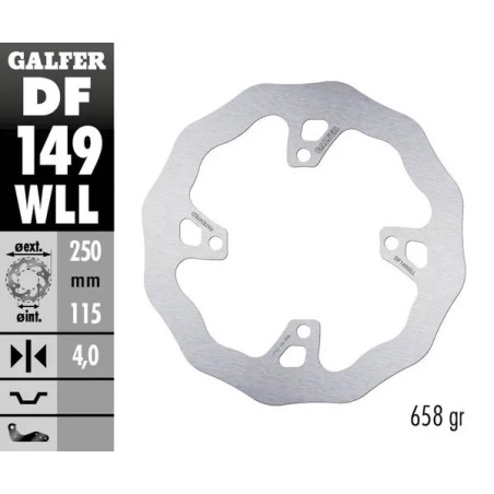 Wave® GALFER brake disc for KAWASAKI KX 250 F, KX 450 F from 2019 to 2020