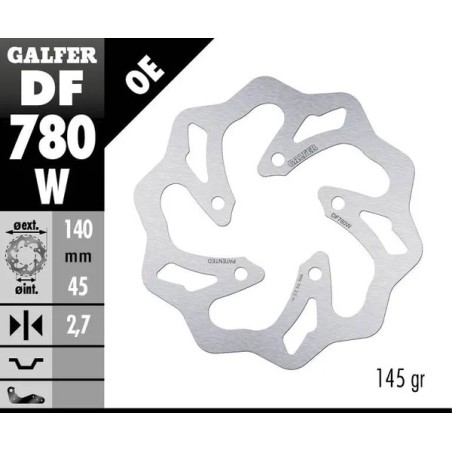 Wave® GALFER brake disc for KTM SX 50 from 2006 to 2023