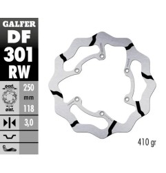 Wave® GALFER brake disc for YAMAHA WR 250 F, WR 426 F, WR 450 F, YZ 125, YZ 250, YZ 426, YZ 450 from 2000 to 2017