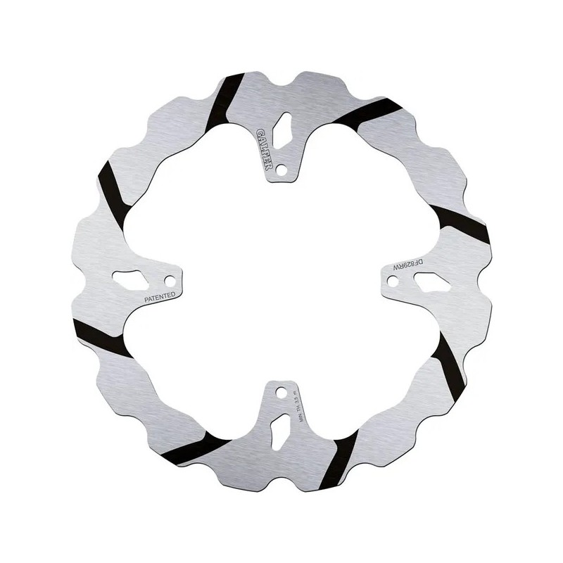 DISQUE DE FREIN FIXE WAVE RAINURÉ GALFER pour TM RACING EN 125, EN 144, EN 250, EN 300, EN 450, EN 530, MX 125 de 2001 à 2014